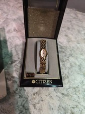 Orologio elegante vintage nuovo Citizen tono oro