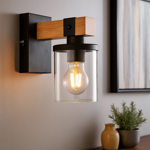 Lampada parete legno - da,