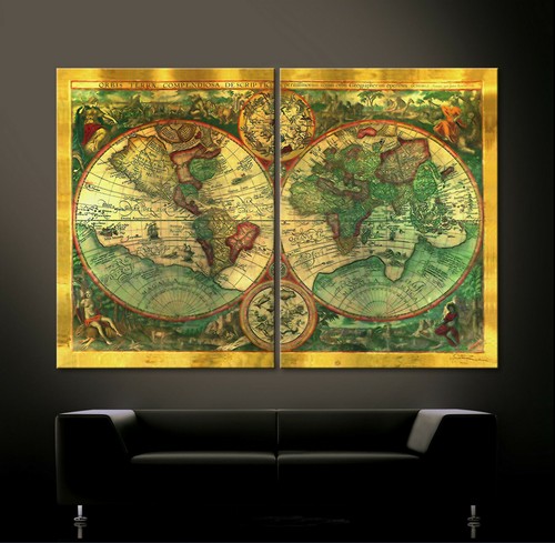 Vecchio world mappamondo - vecchio,