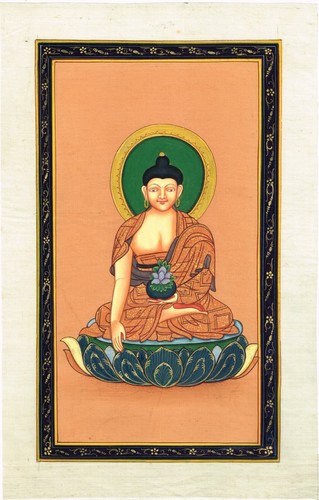 Mano miniatura buddha dipinto - miniatura,