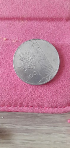 Rara moneta 100 lire del - da, lire,del