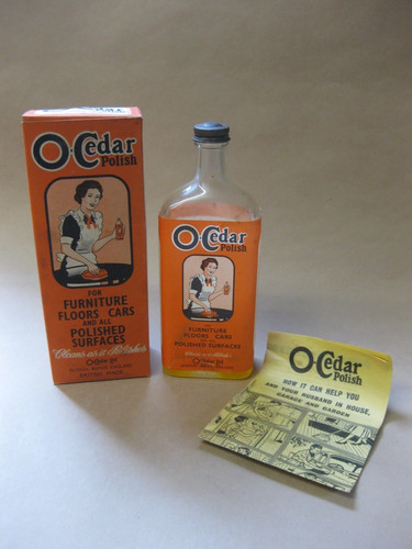 Vintage cedar polish empty - o-cedar,