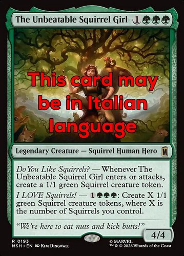 Mtg the unbeatable squirrel - the,