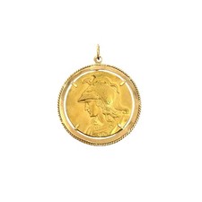 Ciondolo moneta Atena greca