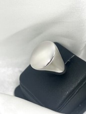Anello chevalier ovale in argento 925, anello a scudo, anello da mignolo