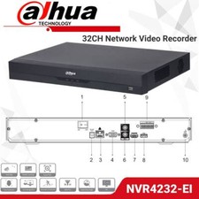 Dahua NVR4232-EI 32 canali H.265 16 MP IP NVR videoregistratore audio sistema di telecamere