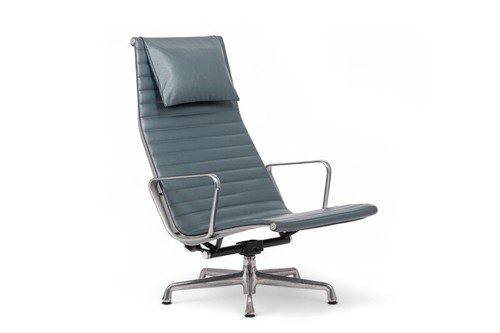 Eames blue gray leather office - gray,