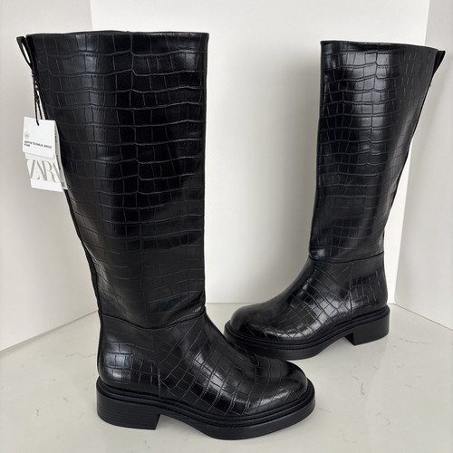 New zara black croc - zara,