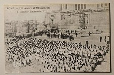 CARTOLINA MILITARE - ROMA, COLONIALISMO, ASCARI AL MONUMENTO A V. EMANUELE II 