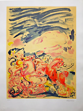 Aligi SASSU Ettore e Achille acquaforte-acq.tinta e lito originale 1995 firmata