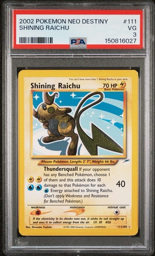Psa shining raichu neo - shining,