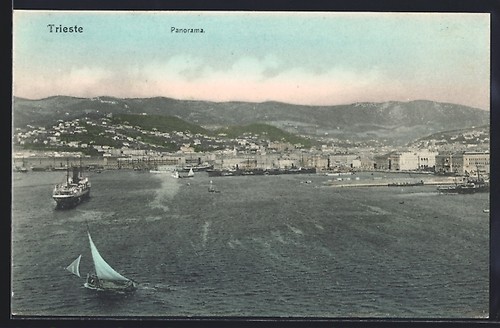 Cartolina trieste panorama - cartolina,