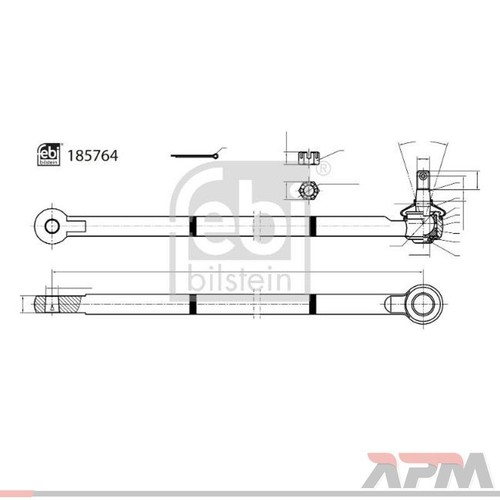Febi 185764 testa tirante - 185764,