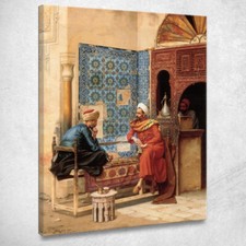 Il Gioco Degli Scacchi Ludwig Deutsch, ldt23 quadro stampato su tela