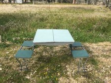Vintage tavolo Flex Pic Nic legno metallo richiudibile anni 50/60 camper mare 