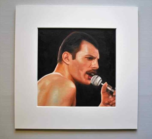 Dipinto olio tela freddie - su,