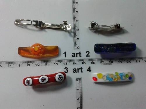 Fermacapelli vetro murrine - vetro,