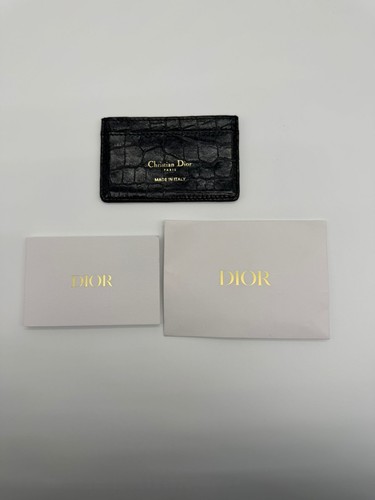 Dior black coccodrile card - dior,