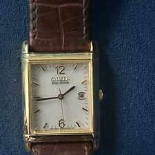 Orologio Uomo Citizen Eco-Drive E010-S001579 Tono Oro Stile Tank