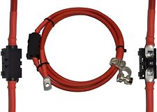 Cavo batteria rosso 35 mm² + morsetto polo R + capicorda con fusibile 80A + supporto