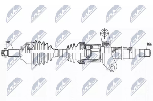 Semiasse nty 904mm - semiasse,