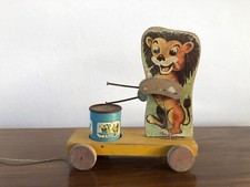Leo The Lion in legno Leone Batterista Anni 50 Gioco In Legno