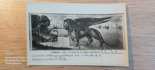 Cartolina venezia leone di - venezia, il
