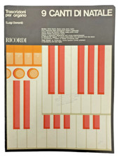 9 Canti di Natale Trascrizioni per Organo Pianoforte Spartiti Natalizi 1971