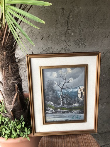 Quadro albero innevato - quadro,