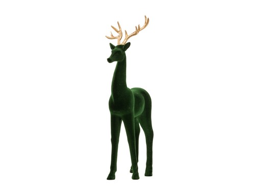 Renna velluto verde 25x46cm - renna,
