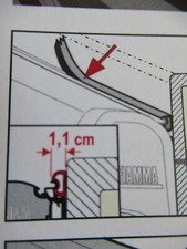 FIAMMA: RAIN GUARD S PROFILO IN GOMMA GRIGIO X TENDALINI CARAVAN E CAMPER