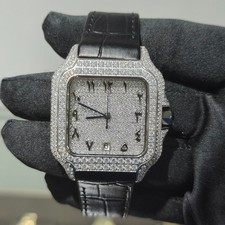 Orologio Uomo Arabo Meccanico VVS Moissanite Diamante Bust Down Acciaio Ghiacciato STL.
