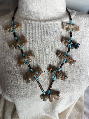 Collana zuni cavallo fetish - cavallo,