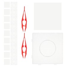  1 set di pannelli forati per perline fusibili - Pannelli quadrati trasparenti