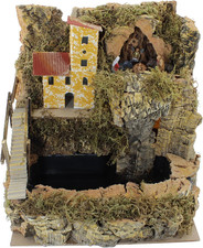 Borgo per Presepe Con Cascata