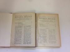 Rivista penale 1937 2 volumi rilegati Giuseppe Lattanzi Giovanni Rosso 