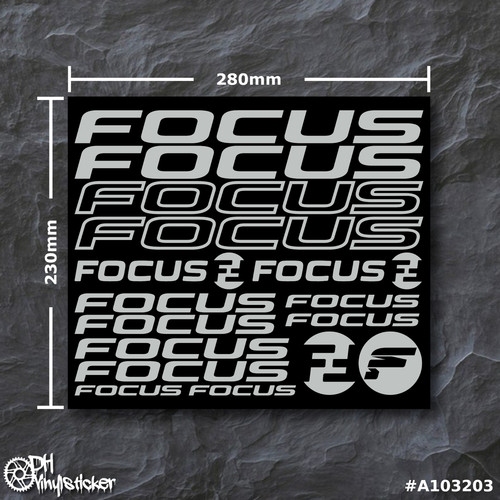 Focus set adesivi grigio - |,