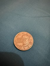 Moneta 50 Centesimi Grecia 2002 Errore Di Conio (B Non Chiusa) Rara