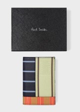 Paul Smith - Portafoglio Pelle - Motivo Patchwork a Righe - Nuovo - Autentico