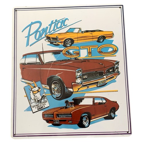 Insegna metallo pontiac gto - in,