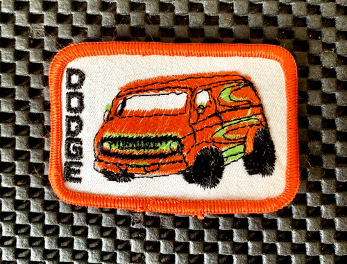 Dodge van arancione ricamato - van,