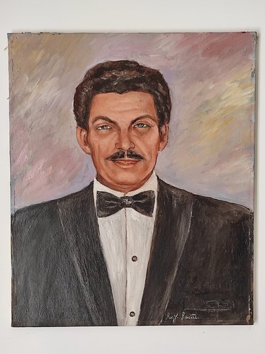 Ritratto uomo olio tela - su,