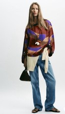 ZARA Printed satin shirt