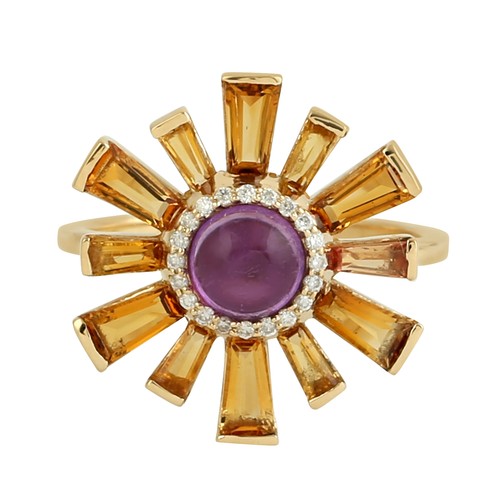 Anello vintage citrino - , da