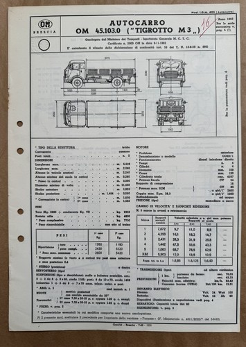 Autocarro tigrotto m3 - om,