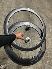 Set ruote Planet X carbonio Cycloops mozzo powertap tubolare anteriore mancante raggi