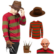 Uomo & Bambini Ragazzi Freddy Krueger Costume Halloween Costume 3-Piece Set