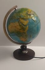 Mappamondo anni'60 , continenti in rilievo.