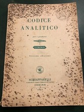 SCHIAPPARELLI-Codice analitico