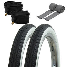 PACCHETTO PNEUMATICI BICI 16" X 1,75" WHITEWALL SLICK (PNEUMATICI, TUBO E STRISCIA CERCHIO)